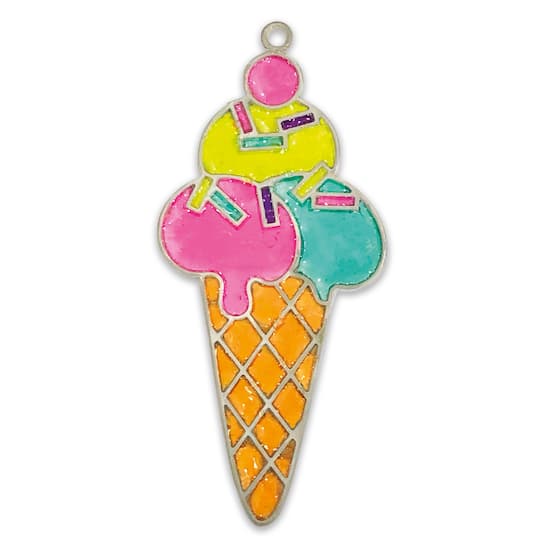 12 Pack: Ice Cream Cone Color Your Way Bake It Suncatcher Kit by Creatology&#x2122;